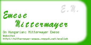 emese mittermayer business card